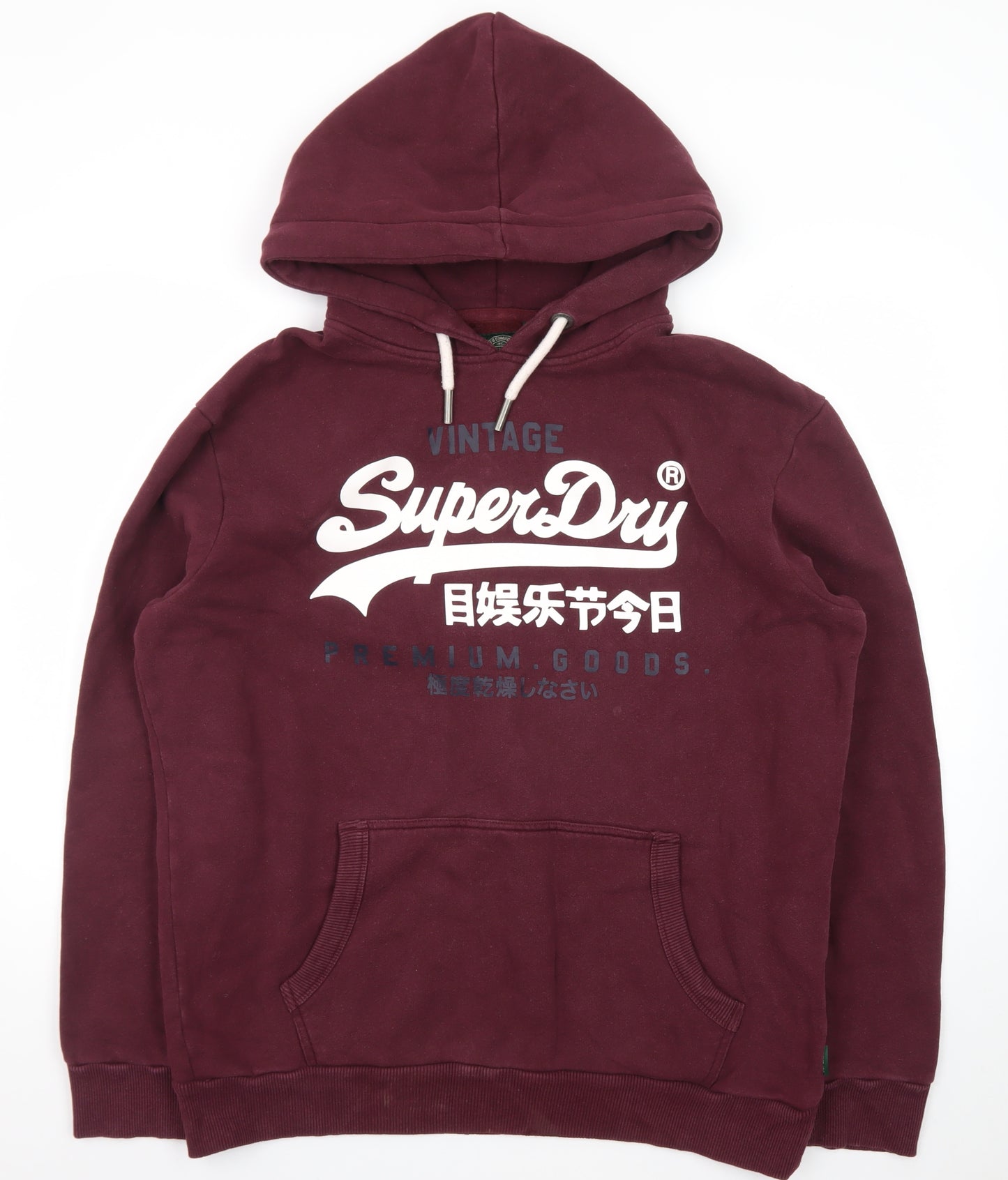 Superdry Men's Red 2XL Pullover Hoodie Vintage Graphic Print