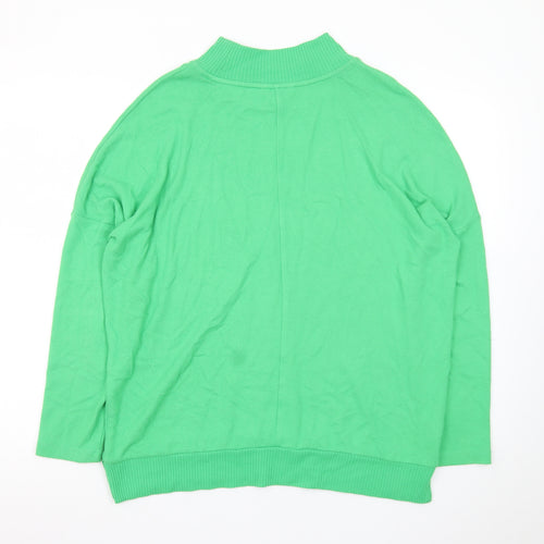 Next Women's Green Mock Neck Relaxed Fit Pullover Jumper M