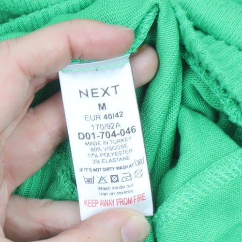 Next Women's Green Mock Neck Relaxed Fit Pullover Jumper M