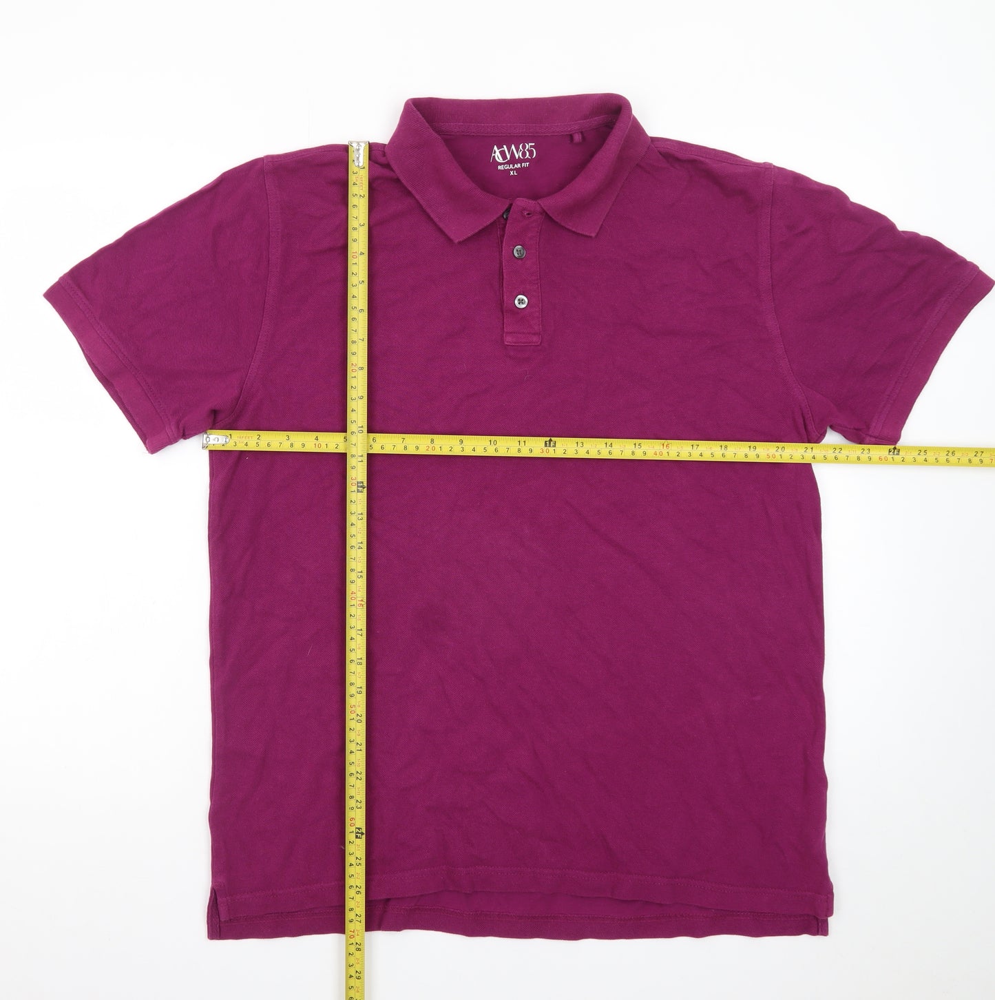 AW85 Men’s Purple Regular Fit Cotton Short Sleeve Polo Shirt XL