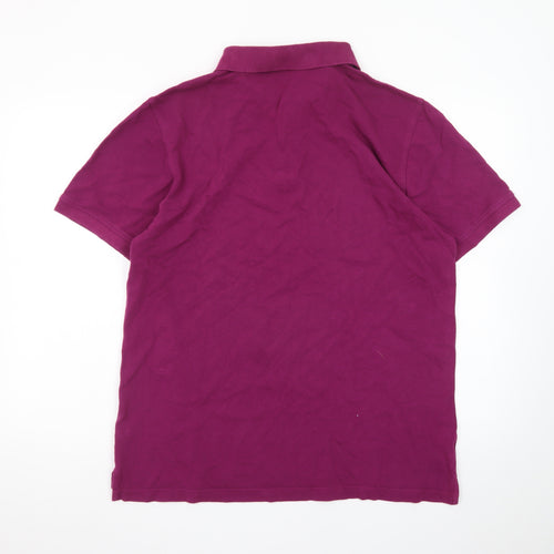 AW85 Men’s Purple Regular Fit Cotton Short Sleeve Polo Shirt XL