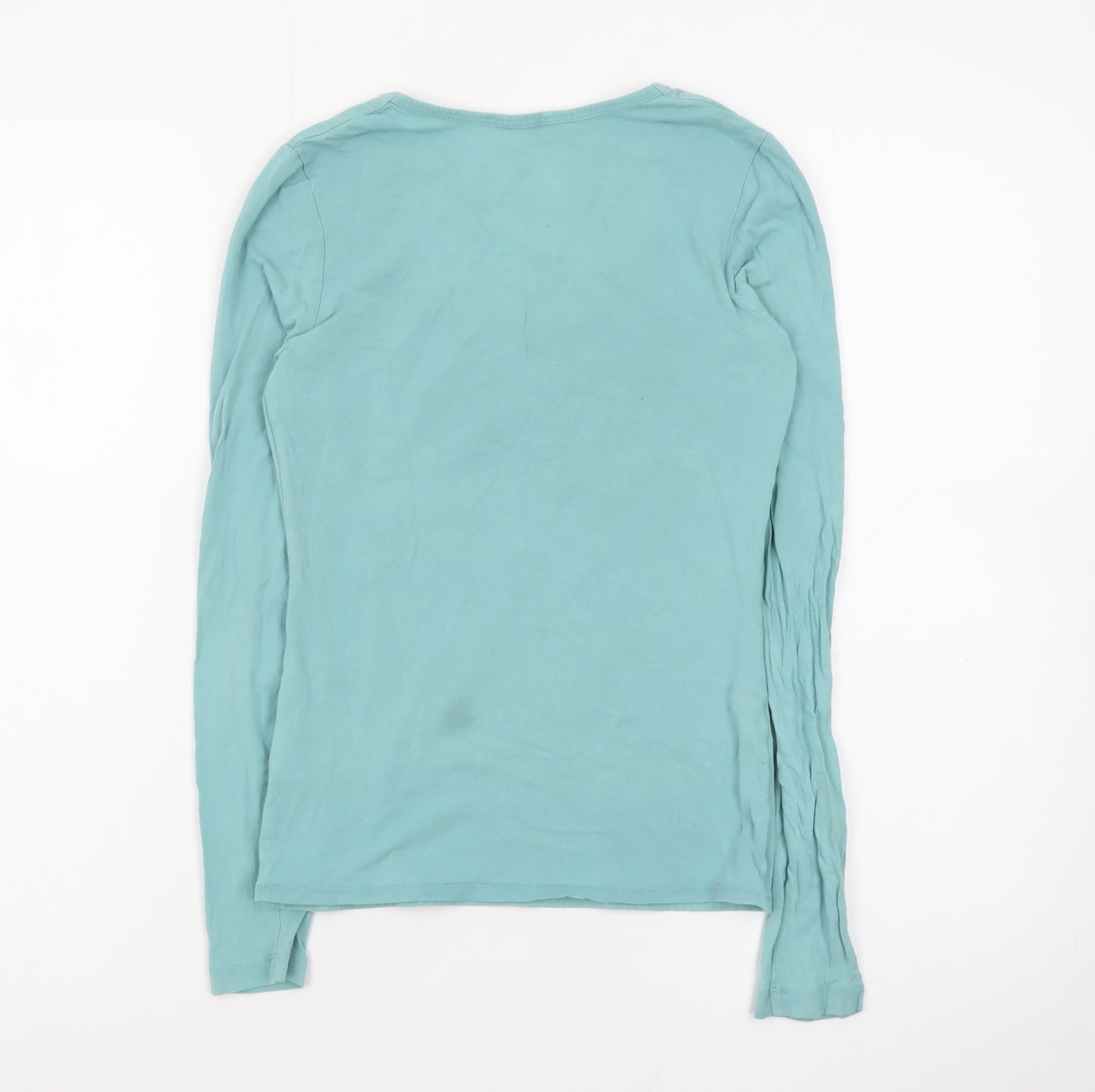 Jigsaw Women's Blue XS Long Sleeve Cotton Basic Top
