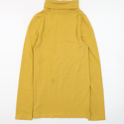 Poof! Women's Yellow Roll Neck Long Sleeve Stretch Top Size S