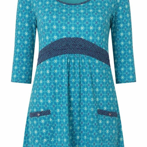 Mudd & Water Women’s Blue Geometric A-Line Cotton Dress Size 12
