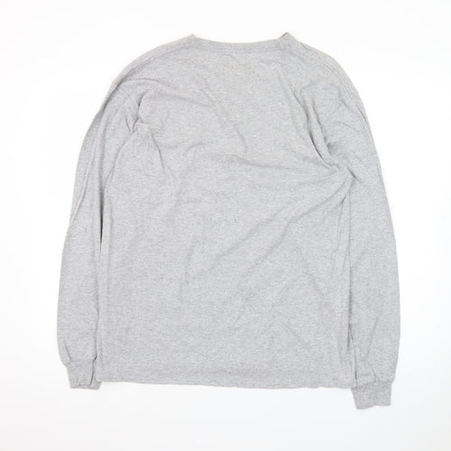 Reebok Men's Grey Long Sleeve Running T-Shirt Size L