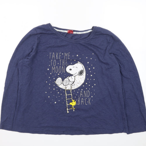 Tu Women’s Blue Snoopy Long Sleeve Pyjama Top Size 18