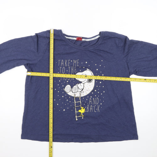 Tu Women’s Blue Snoopy Long Sleeve Pyjama Top Size 18
