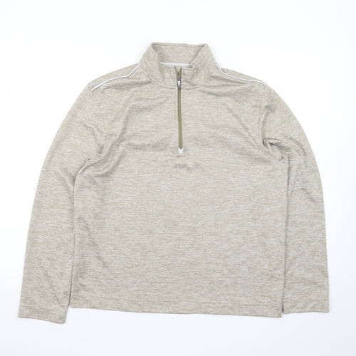 Van Heusen Men’s Beige Classic Fit 1/4 Zip Sweatshirt Size S