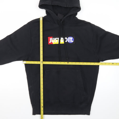 Nike Men's Black S Pullover Hoodie Just Do It Logo Fleece