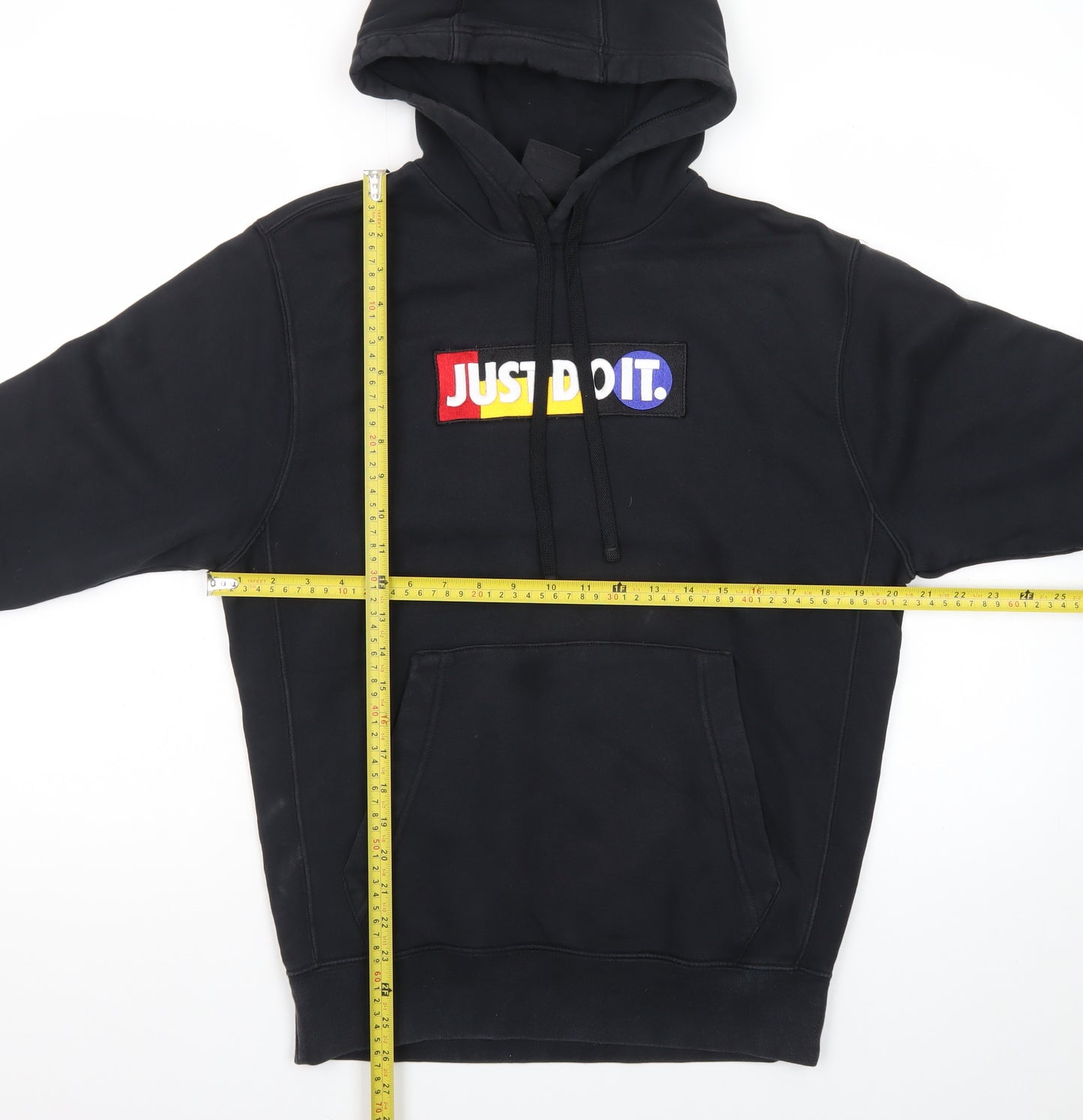 Nike Men's Black S Pullover Hoodie Just Do It Logo Fleece