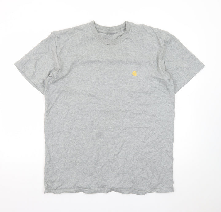Carhartt Work in Progress Grey Crew Neck T-Shirt Men's Large Cotton