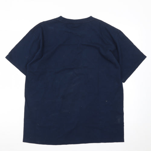 Yazbek Men's Blue Puerto Peñasco Mexico Heavyweight Cotton T-Shirt L