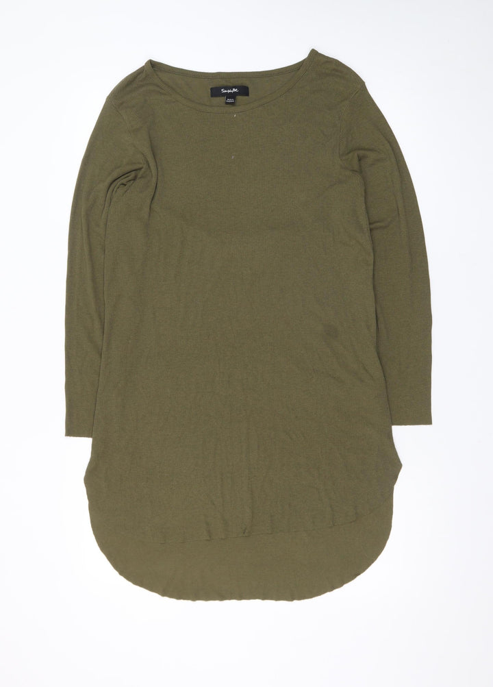 SimplyBe Women Green Size 16 3/4 Sleeve Jersey T-Shirt Dress