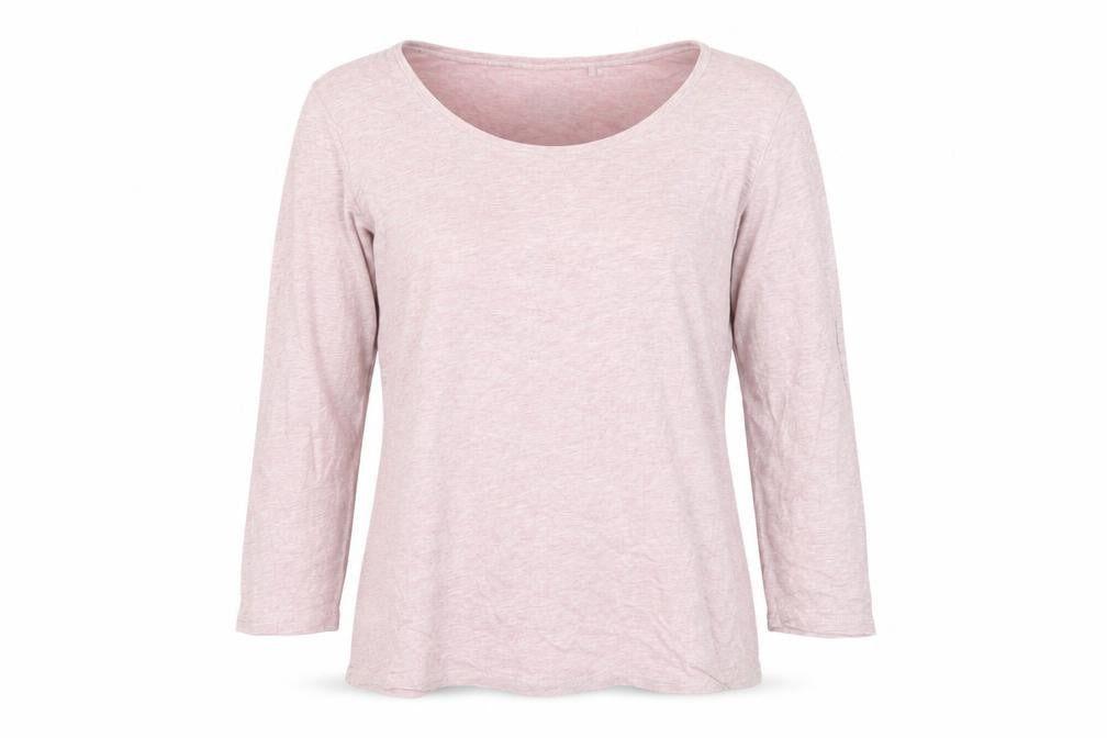 FatFace Women Pink 3/4 Sleeve Cotton Basic T-Shirt UK 10
