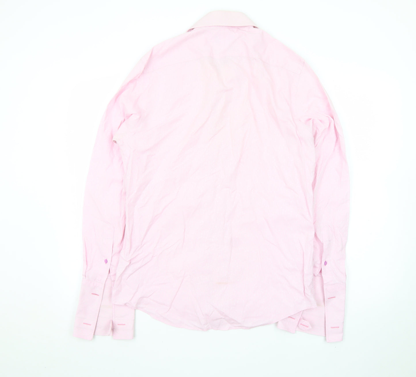 Jeff Banks Men's Pink Long Sleeve Button-Up Shirt 15.5in Limited Edition