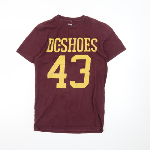 DC Shoes Men's Brown Graphic 43 Crew Neck Cotton T-Shirt Size S