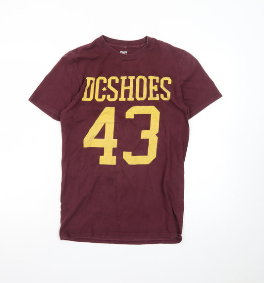 DC Shoes Men's Brown Graphic 43 Crew Neck Cotton T-Shirt Size S