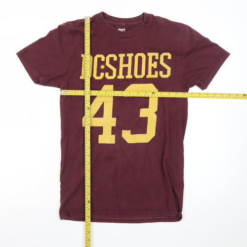 DC Shoes Men's Brown Graphic 43 Crew Neck Cotton T-Shirt Size S