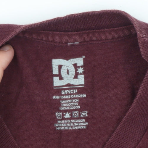 DC Shoes Men's Brown Graphic 43 Crew Neck Cotton T-Shirt Size S
