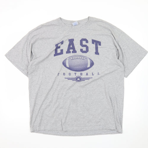 Gildan Men's Grey XL Football Sports Graphic T-Shirt