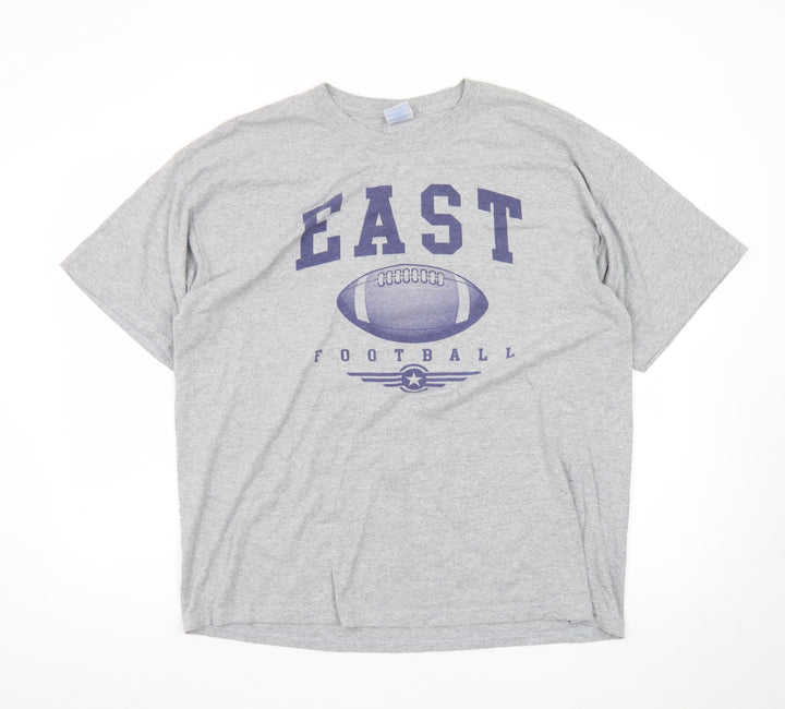 Gildan Men's Grey XL Football Sports Graphic T-Shirt