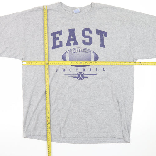 Gildan Men's Grey XL Football Sports Graphic T-Shirt