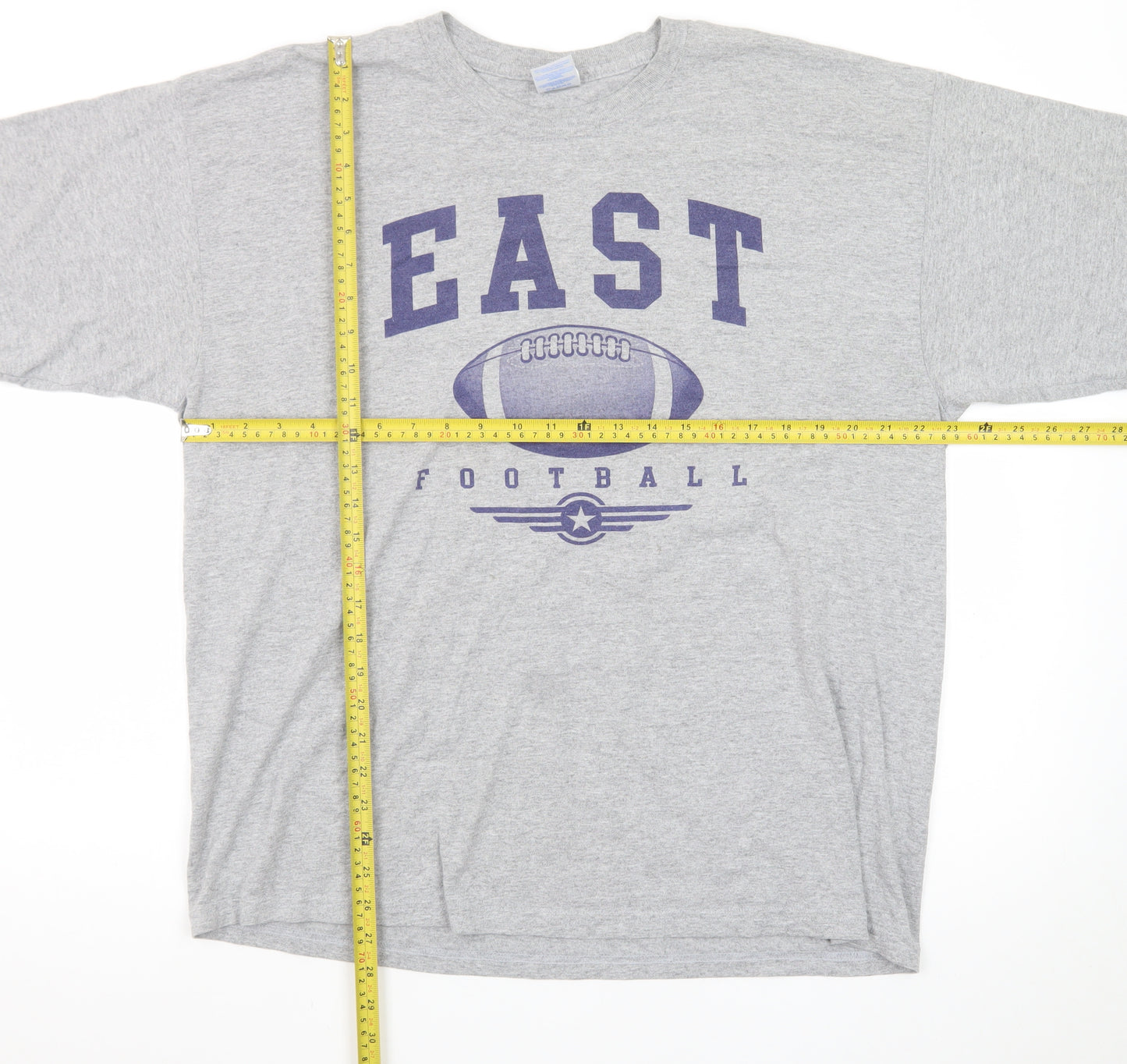 Gildan Men's Grey XL Football Sports Graphic T-Shirt
