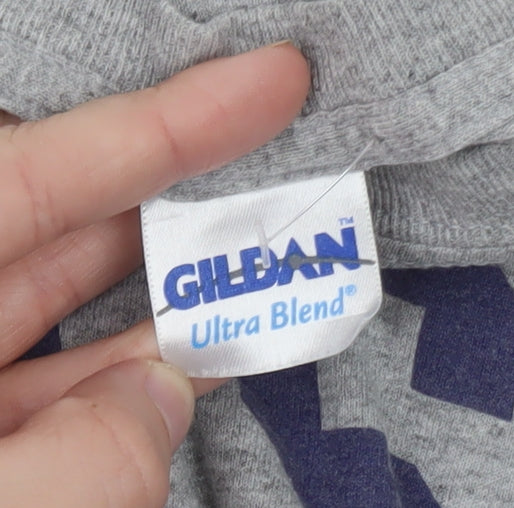 Gildan Men's Grey XL Football Sports Graphic T-Shirt