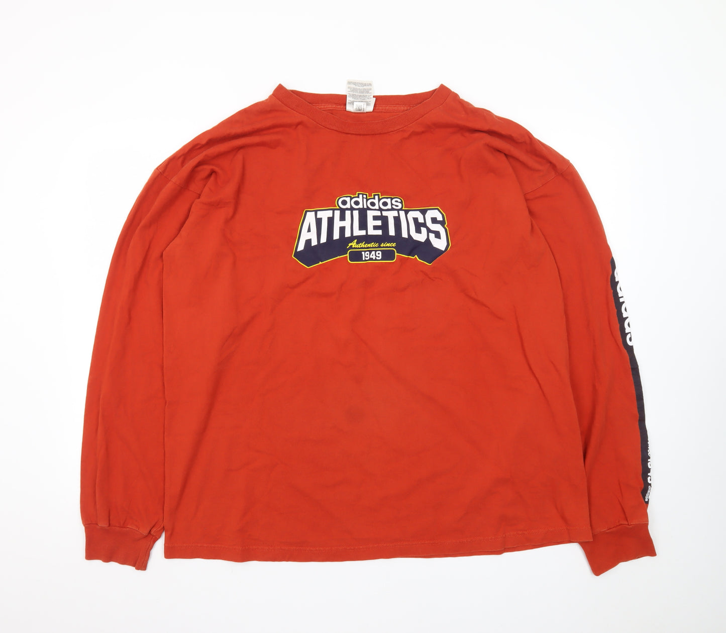 Adidas Men's Red Long Sleeve Athletics Graphic T-Shirt XL