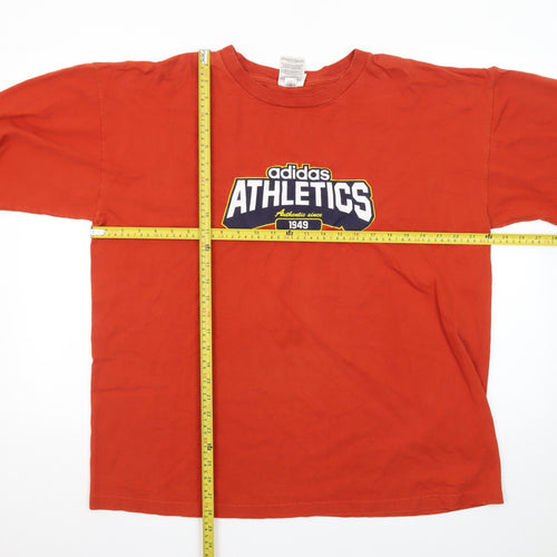Adidas Men's Red Long Sleeve Athletics Graphic T-Shirt XL