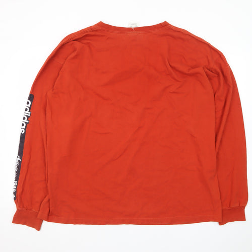 Adidas Men's Red Long Sleeve Athletics Graphic T-Shirt XL