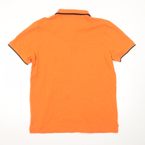 Puma Men's Orange XL Performance Polo Shirt Short Sleeve