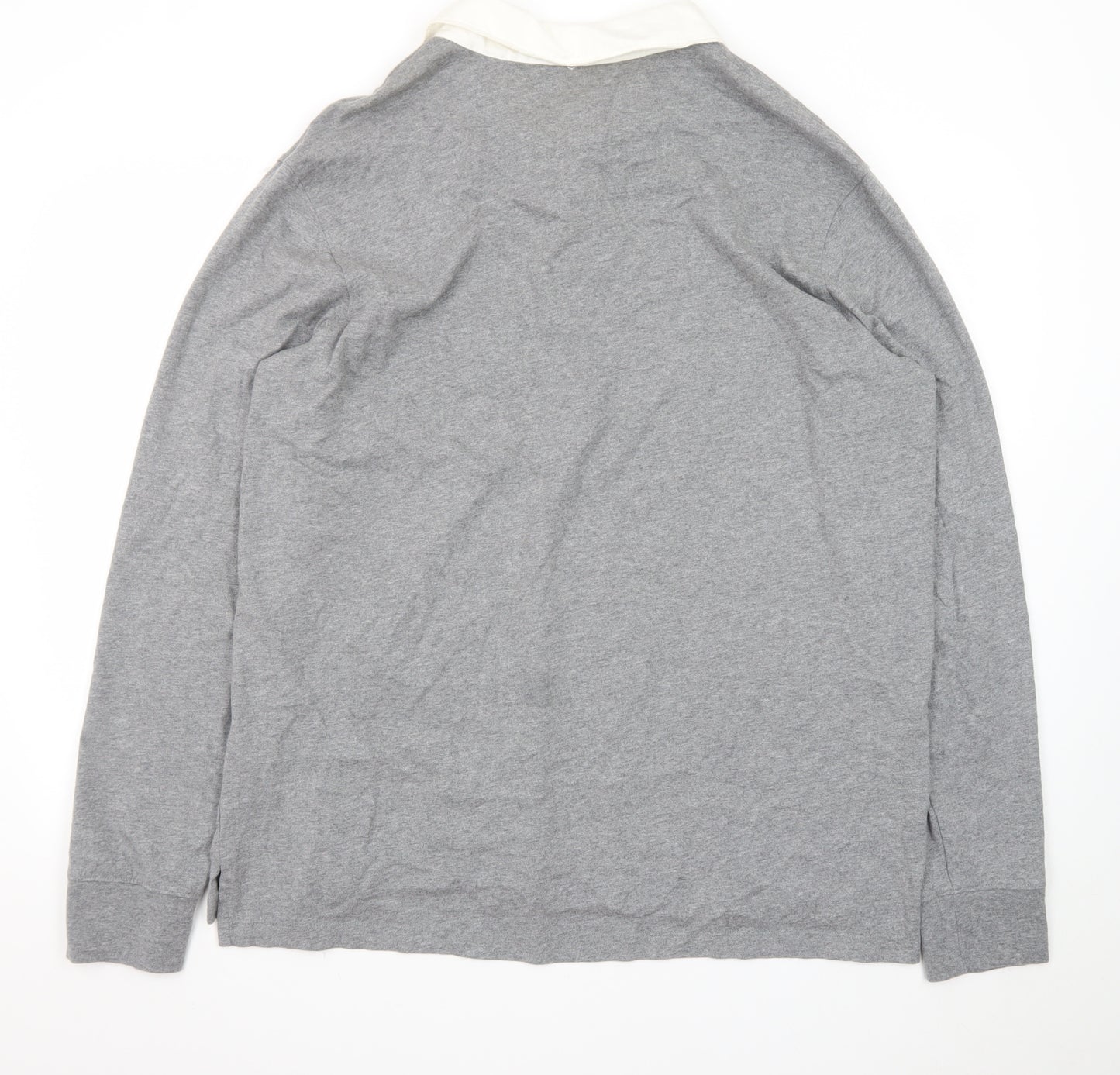 Goodfellow & Co Men's Grey Long Sleeve Polo Shirt XXL