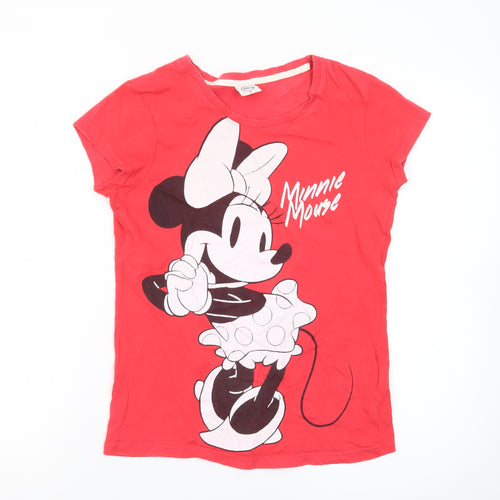 Disney Women’s Red Minnie Mouse Graphic T-Shirt Size S
