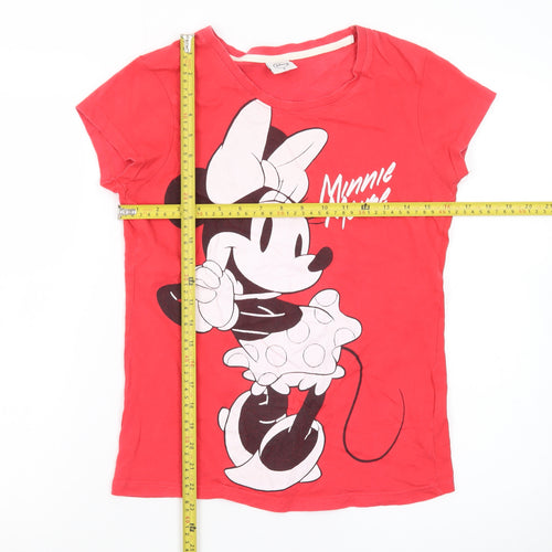 Disney Women’s Red Minnie Mouse Graphic T-Shirt Size S