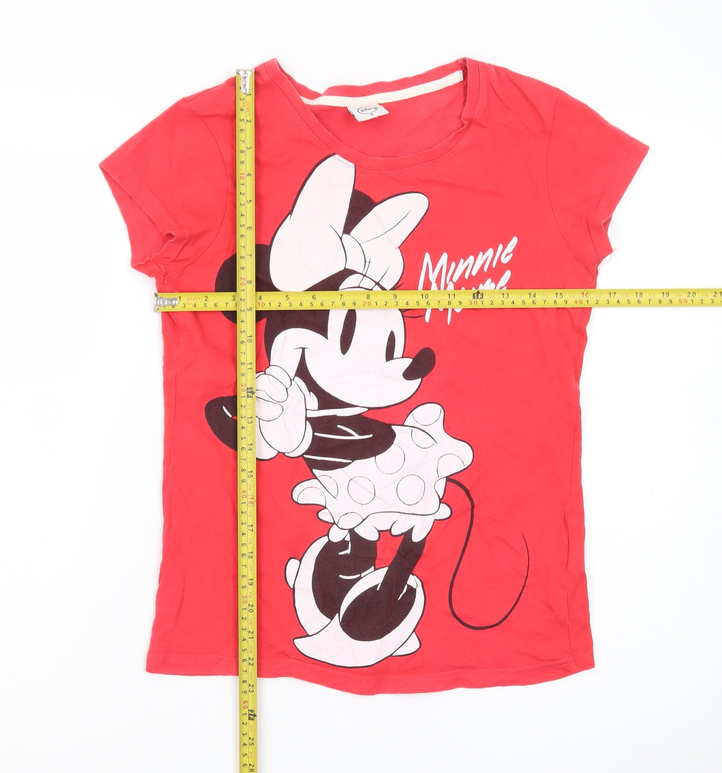 Disney Women’s Red Minnie Mouse Graphic T-Shirt Size S