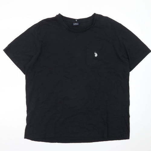 U.S. Polo Assn. Men's Black XL Cotton Crew Neck Short Sleeve T-Shirt