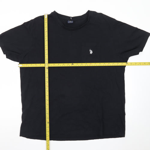 U.S. Polo Assn. Men's Black XL Cotton Crew Neck Short Sleeve T-Shirt