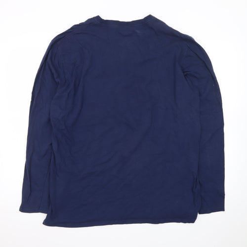 NFL Team Apparel Men's Blue XL Long Sleeve Patriots Football T-Shirt