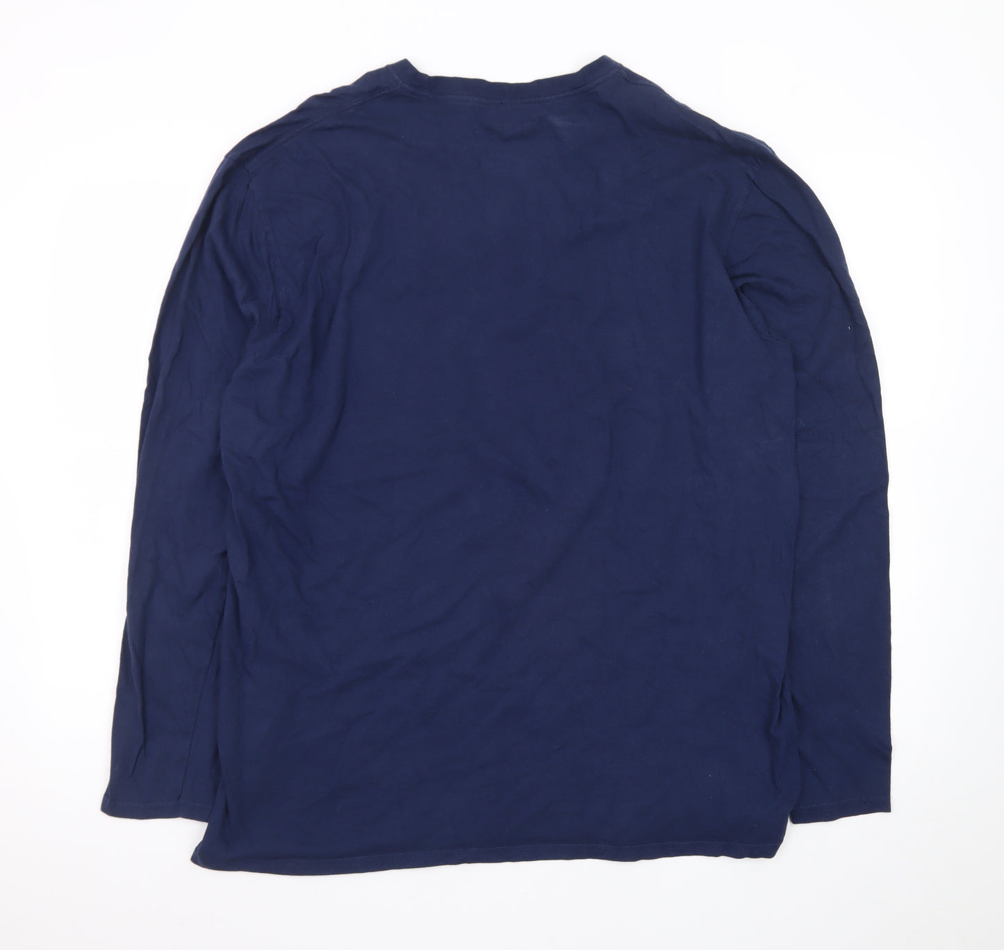 NFL Team Apparel Men's Blue XL Long Sleeve Patriots Football T-Shirt