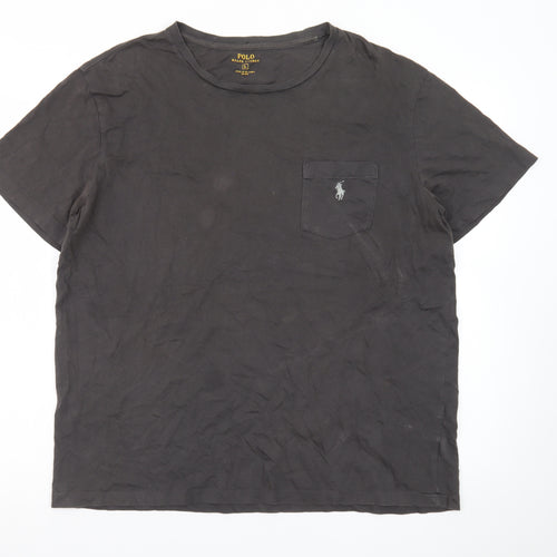 Polo Ralph Lauren Men's Black Cotton Crew Neck Short Sleeve T-Shirt L