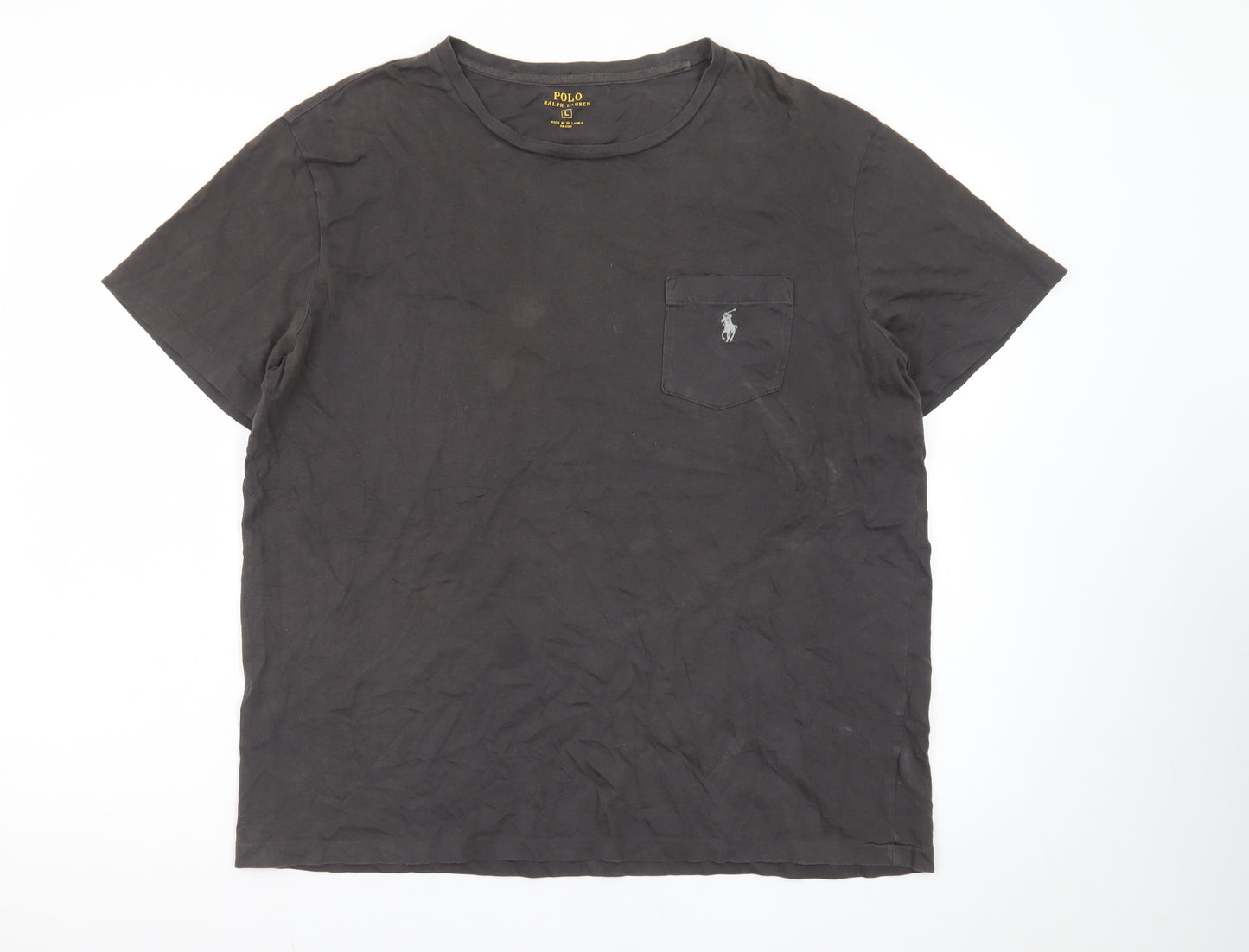 Polo Ralph Lauren Men's Black Cotton Crew Neck Short Sleeve T-Shirt L