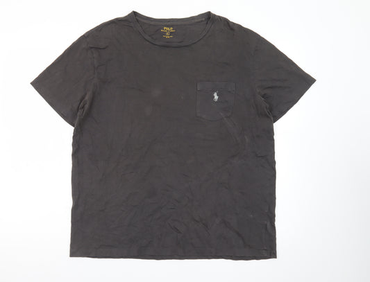 Polo Ralph Lauren Men's Black Cotton Crew Neck Short Sleeve T-Shirt L