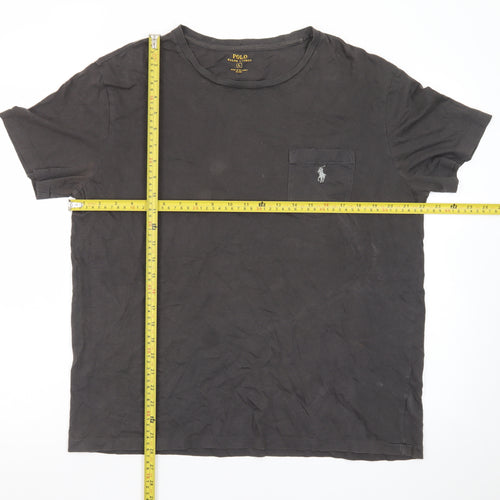 Polo Ralph Lauren Men's Black Cotton Crew Neck Short Sleeve T-Shirt L