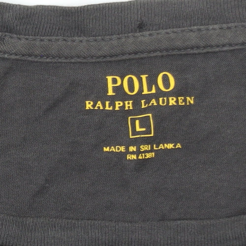 Polo Ralph Lauren Men's Black Cotton Crew Neck Short Sleeve T-Shirt L