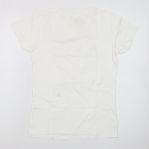 Gildan Women's White Queen's Jubilee 2022 Cotton T-Shirt Size S
