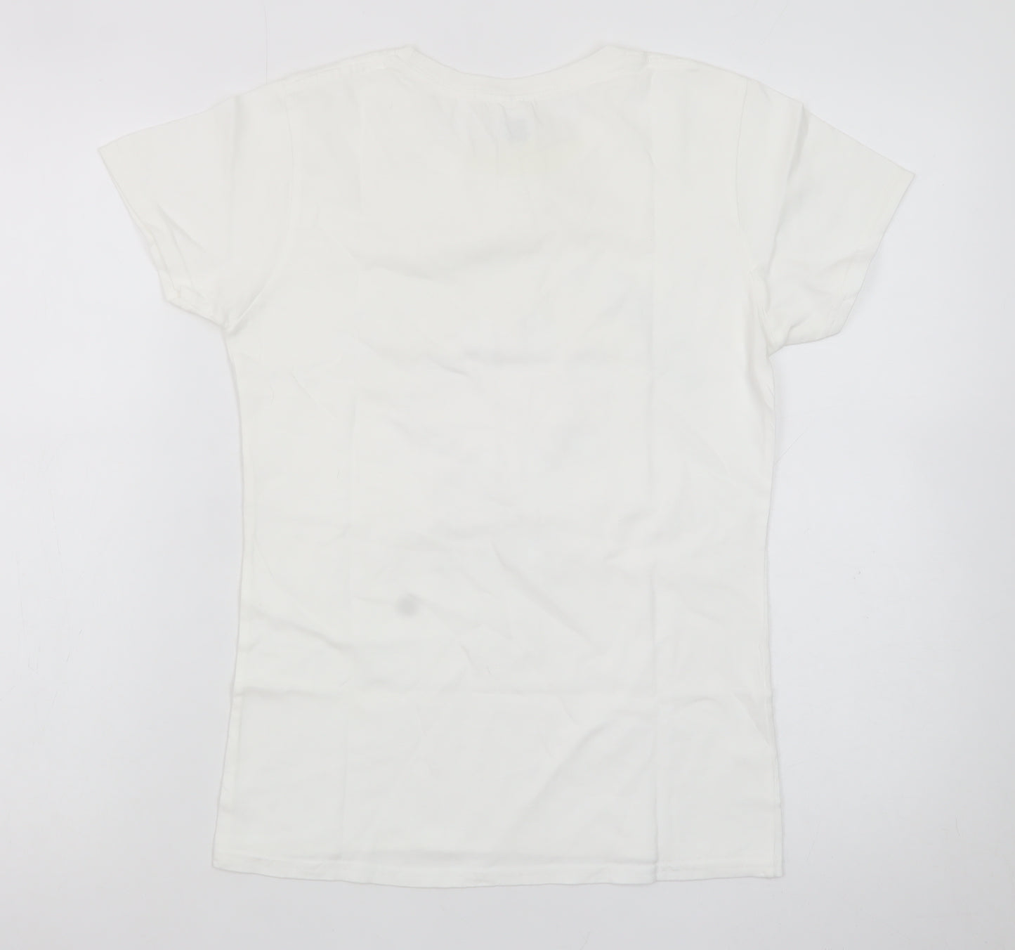 Gildan Women's White Queen's Jubilee 2022 Cotton T-Shirt Size S