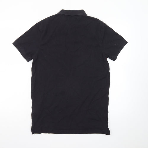 Tommy Hilfiger Men's Black Slim Fit Colourblock Polo Shirt M