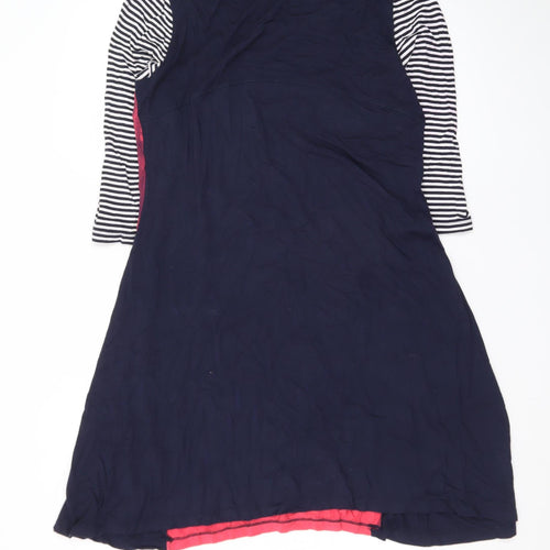 Yest Women’s Multicoloured A-Line Dress Size 14 Scoop Neck 3/4 Sleeve