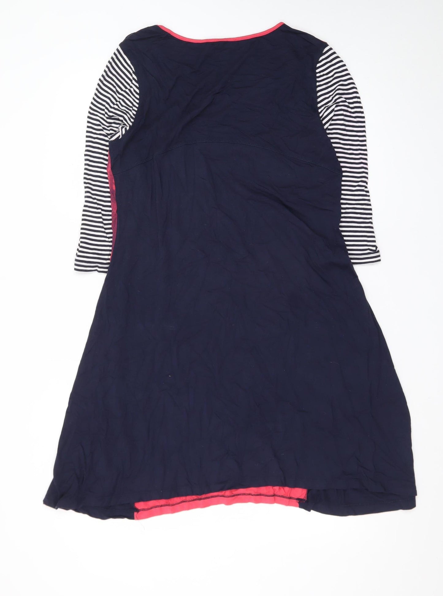 Yest Women’s Multicoloured A-Line Dress Size 14 Scoop Neck 3/4 Sleeve